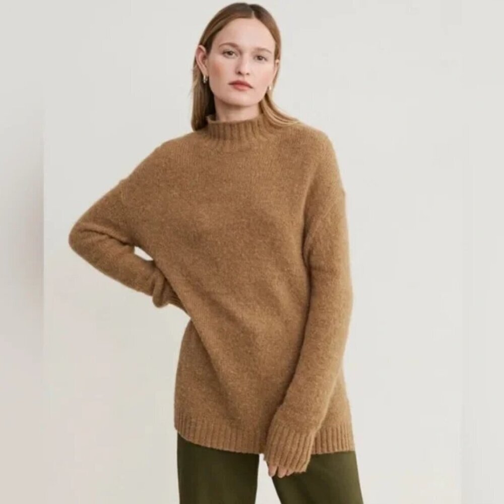 Jenni Kayne Alpaca Wool Mock Neck Pullover Sweater - Small